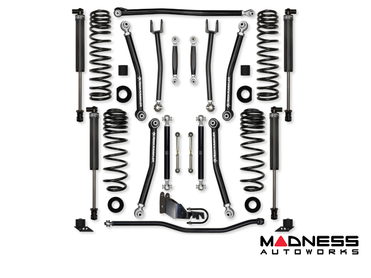 Jeep Wrangler JL Lift Kit - Rock Krawler - X Factor (No Limits) - Stage 1 - 4XE - 2021+ Jeep Wrangler JL Lift Kit - Rock Krawler - X Factor (No Limits) - Stage 1 - 4XE - 2021+
